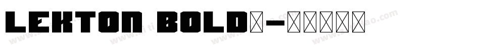 Lekton Bold◆字体转换